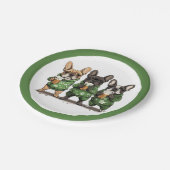St. Patrick's Day Franse Bulldogs Papieren Bordje (Gekanteld)