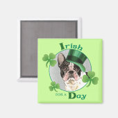 St. Patrick's Day French Bulldog Magneet (Voorkant / Achterkant)
