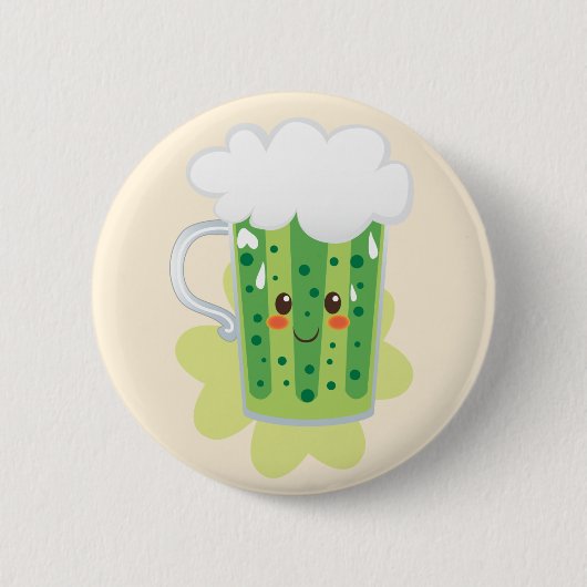 St. Patrick's Day Fresh Beer Ronde Button 5,7 Cm (Voorkant)
