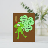 St. Patrick's Day Frog Briefkaart (Staand voorkant)