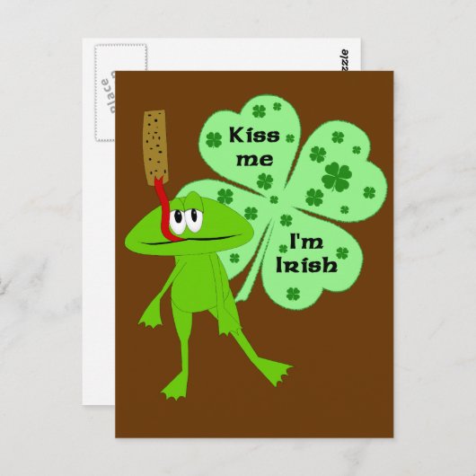St. Patrick's Day Frog Briefkaart (Voorkant / Achterkant)