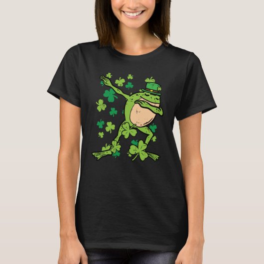 St Patricks Day Frog Dab Saint Pattys Paddys Boys T-shirt (Voorkant)