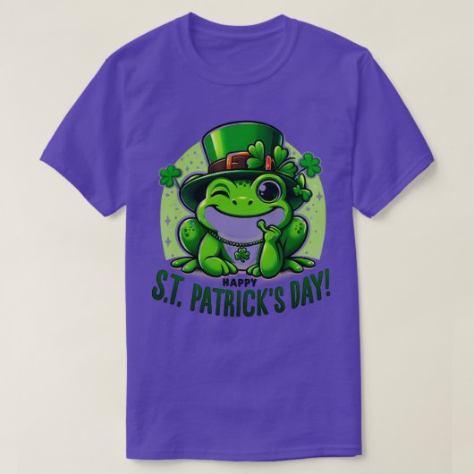 St Patricks Day Frog Face Saint Pattys Paddys Mann T-shirt (Design voorkant)