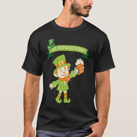 St Patrick's Day Fun Beer Drink Party Dublin Irlan T-shirt (Voorkant)