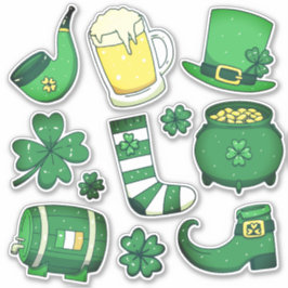St. Patrick's Day Fun Green Craft Sticker