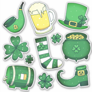 St. Patrick's Day Fun Green Craft Sticker