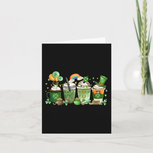 St Patricks Day Fun Patrick Koffieliefhebber Manne Kaart (Voorkant)