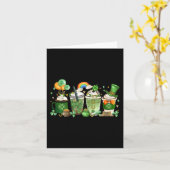 St Patricks Day Fun Patrick Koffieliefhebber Manne Kaart (Gele Bloem)