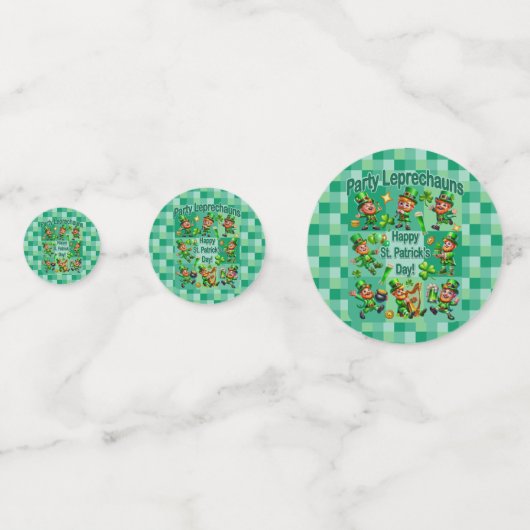 St. Patrick's Day Fun Schattig "Party Leprechauns" Confetti (Achterkanten)