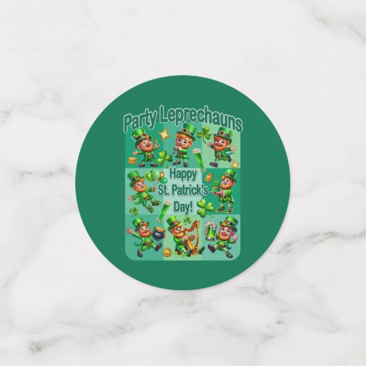 St. Patrick's Day Fun Schattig "Party Leprechauns" Confetti (Kleine voorkant)