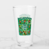 St. Patrick's Day Fun Schattig "Party Leprechauns" Glas (Voorkant)