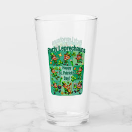 St. Patrick's Day Fun Schattig "Party Leprechauns" Glas