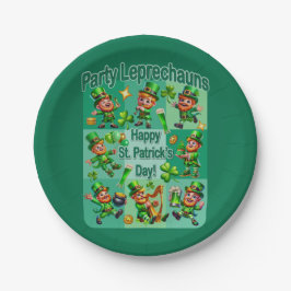 St. Patrick's Day Fun Schattig "Party Leprechauns" Papieren Bordje