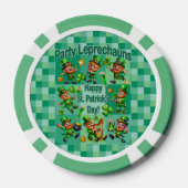 St. Patrick's Day Fun Schattig "Party Leprechauns" Poker Chips (Achterkant)