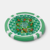 St. Patrick's Day Fun Schattig "Party Leprechauns" Poker Chips (Enkel)