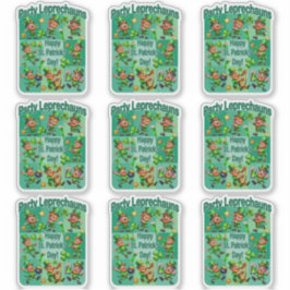 St. Patrick's Day Fun Schattig "Party Leprechauns" Sticker