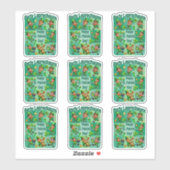 St. Patrick's Day Fun Schattig "Party Leprechauns" Sticker (Vel)