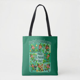 St. Patrick's Day Fun Schattig "Party Leprechauns" Tote Bag