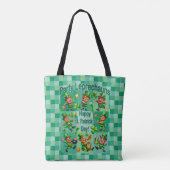 St. Patrick's Day Fun Schattig "Party Leprechauns" Tote Bag (Achterkant)
