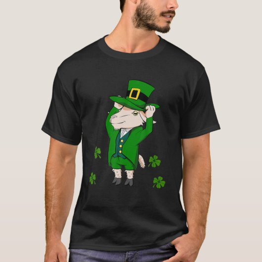 St Patricks Day Funny Goat Leprechaun Kinder Boys T-shirt (Voorkant)