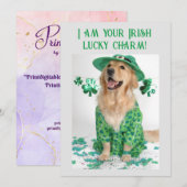 St. Patrick's Day Funny Hondenkaart Feestdagenkaart (Voorkant / Achterkant)