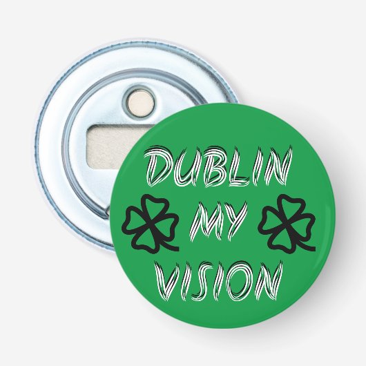 St. Patrick's Day Funny Humor Green Button Flesopener (Voorkant)