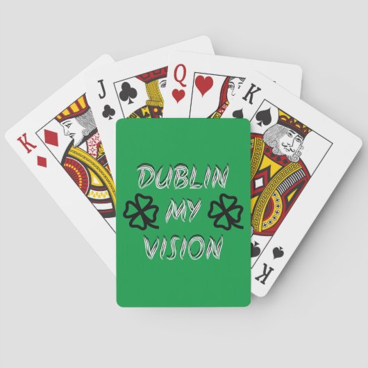 St. Patrick's Day Funny Humor Green Pokerkaarten (Achterkant)