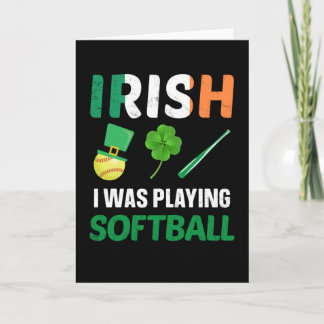 St. Patrick's Day Funny Irish I speelde Kaart