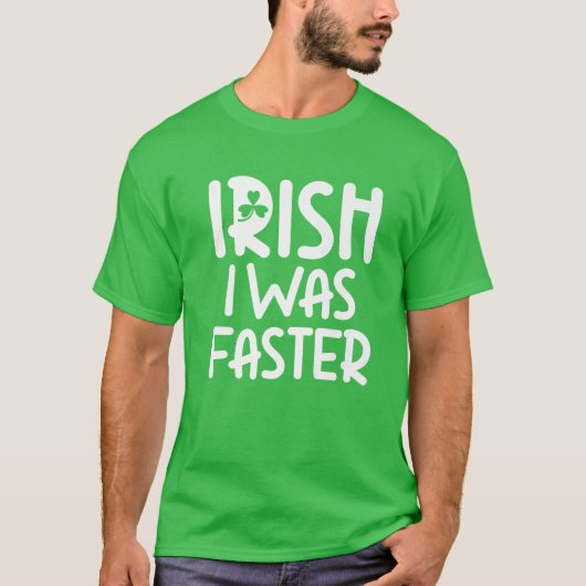 St. Patrick's Day Funny Irish Runner Shamrock Luck T-shirt (Voorkant)