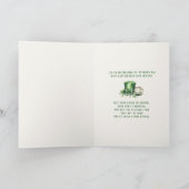 St. Patrick's Day Funny Leprechaun Coffee Card Kaart (Binnen)