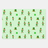 St. Patrick's Day Funny Leprechaun, Pet, Clover Inpakpapier Vel (Voorkant 2)