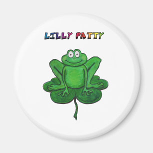 St Patrick's Day Funny Lilly Patty Pad Frog Magneet