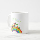 St. Patricks Day - Funny Lucky Irish Leprechaun Koffiemok (Voorkant links)