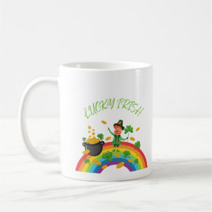 St. Patricks Day - Funny Lucky Irish Leprechaun Koffiemok