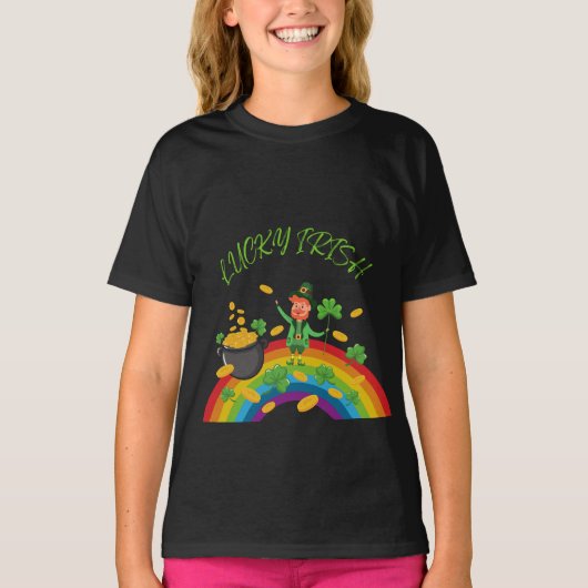 St. Patricks Day - Funny Lucky Irish Leprechaun T-shirt (Voorkant)