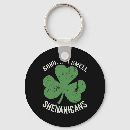 St Patricks Day Funny Shhh Ik ruik Shenanigans Pat Sleutelhanger (Voorkant)