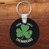 St Patricks Day Funny Shhh Ik ruik Shenanigans Pat Sleutelhanger (Voorkant)