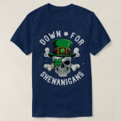 St Patricks Day Funny Skull T-shirt (Design voorkant)
