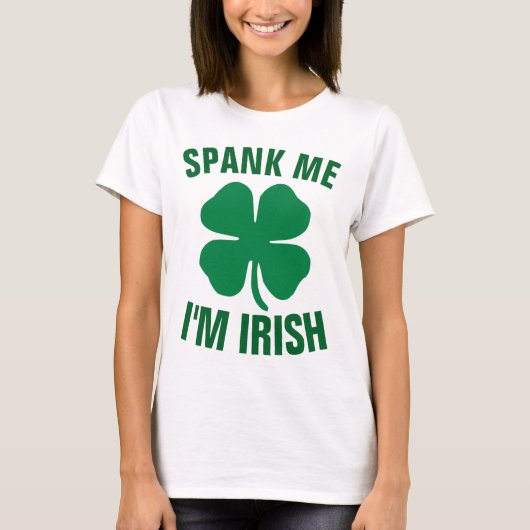 ST.PATRICK'S DAY Funny T-SHIRTS, SPANK ME IK BEN I T-shirt (Voorkant)
