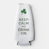 St. Patrick's Day Funny Text Koelbox, Blijf kalm Flesjeskoeler (Voorkant)