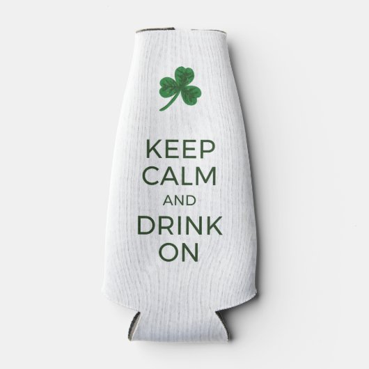 St. Patrick's Day Funny Text Koelbox, Blijf kalm Flesjeskoeler (Voorkant)