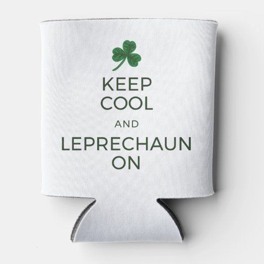St. Patrick's Day Funny Text Koelbox, Blijf koel Blikjeskoeler (Voorkant)