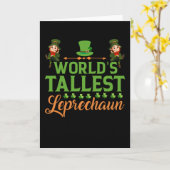 St. Patrick's Day Funny World's Tallest Leprechaun Kaart (Gele Bloem)