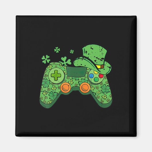 St Patricks Day Gamer Irish Game Controller Gamin Magneet (Voorkant)