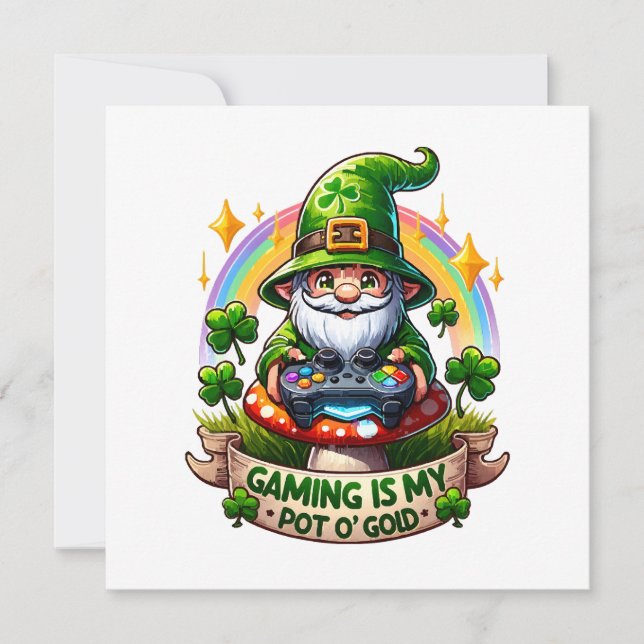 St. Patrick's Day Gamer Kabouter (Voorkant)