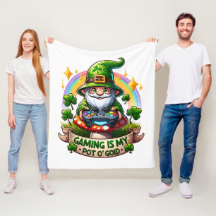 St. Patrick's Day Gamer Kabouter Fleece Deken