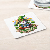 St. Patrick's Day Gamer Kabouter Kartonnen Onderzetters (Schuin)