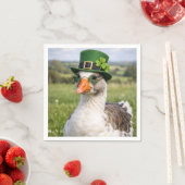 St. Patrick's Day-gans met bril Servet (Insitu)