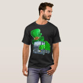 St Patricks Day Garbage Truck  Shamrock Men Kids T-shirt (Voorkant volledig)