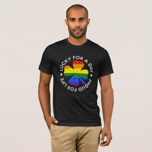 St Patrick's Day Gay Pride Rainbow LGBT Gift T-shi T-shirt (Voorkant volledig)